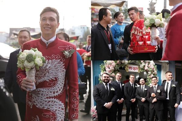 Trường Giang - Nhã Phương lên đồ đẹp đôi, tay trong tay đi ăn cưới Hoàng Oanh-12