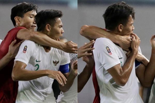 Cận cảnh tình huống Văn Hậu giận tím mặt, kẹp đầu đội trưởng Indonesia để bảo vệ Tiến Linh-1