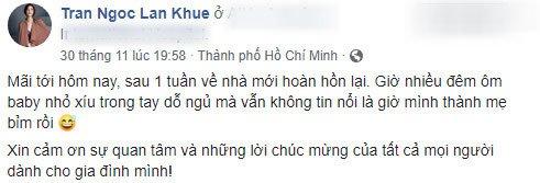 Cảnh bỉm sữa của Lan Khuê sau 1 tuần sinh: Cho con bú, áo xộc xệch chẳng kịp cài cúc-2