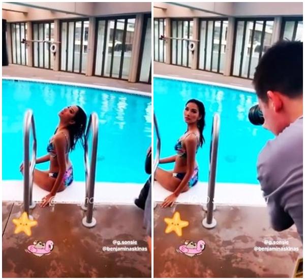 90 thí sinh Miss Universe 2019: chỉ 10 người chụp bikini, riêng mình Hoàng Thùy được BTC chia sẻ clip thả dáng ở bể bơi-2