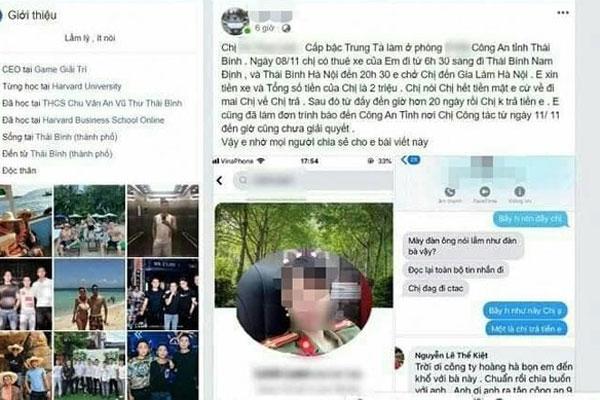 Được khuyên khóa Facebook, nữ Trung tá Công an bị tố quỵt tiền taxi nói gì?-2