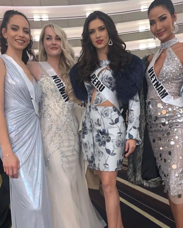 Miss Universe 2019 ngày thứ năm: Hoàng Thùy lên đồ kín đáo, dàn đối thủ ra sức lồng lộn-2