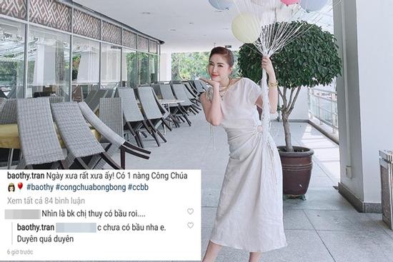 Bảo Thy đáp trả quyết liệt khi dân mạng khẳng định 'nhìn là biết chị có bầu'