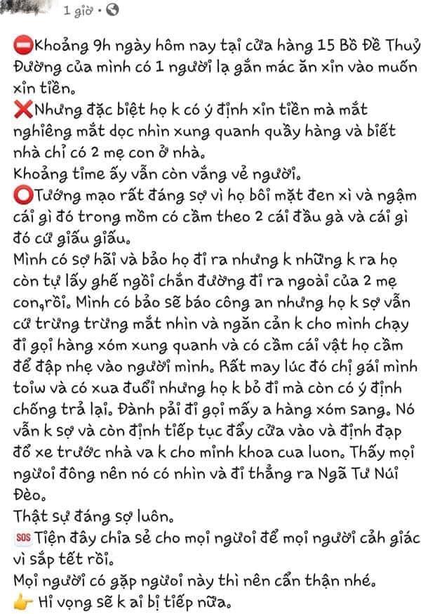 Người dân hoang mang khi bị đám người bôi mặt đen như than tổ ong, tay cầm đầu gà, xúc xích trừng mắt ăn xin-3