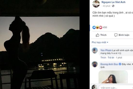 Việt Anh gây chú ý khi đăng ảnh cô gái có ngoại hình nóng bỏng