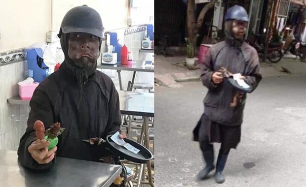 Thêm clip nóng mắt về đối tượng mặc đồ đen, mặt đen xì đẩy cửa bằng được để vào xin tiền ở Hà Nội-2