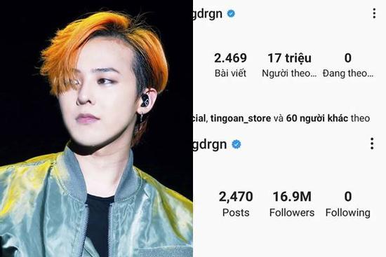 Chưa kịp ăn mừng Instagram cán mốc 17 triệu follow, G-Dragon đã bị fans cho ăn một vố troll cực 'đau'