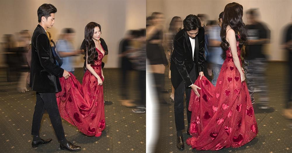 Diện váy dài quét đất, Sĩ Thanh suýt gặp sự cố trên thảm đỏ-3