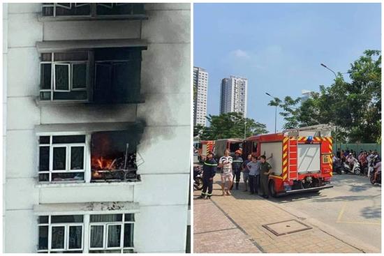 Cháy tầng 12 chung cư Hoàng Anh Goldhouse, nhiều người tháo chạy