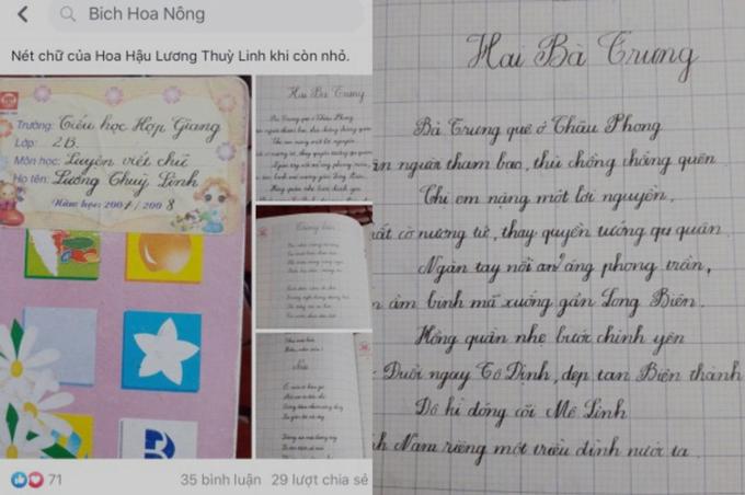 Chữ viết tay đẹp như đánh máy của Hoa hậu Nguyễn Trần Khánh Vân - 2sao