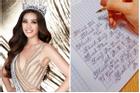 Chữ viết tay đẹp như đánh máy của Hoa hậu Khánh Vân