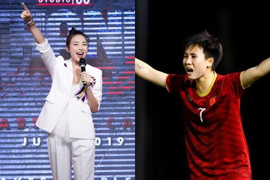 Ngô Thanh Vân và dàn sao cổ vũ bóng đá nữ Việt Nam gặp Thái Lan