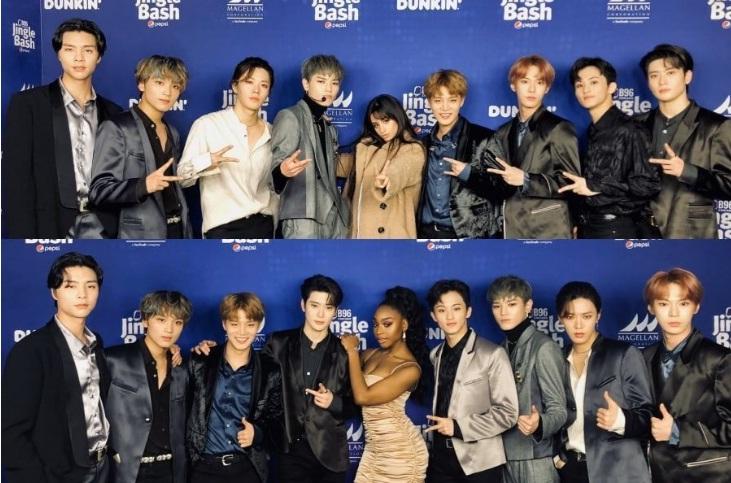 NCT 127 chụp ảnh cùng với Camila Cabello và Normani trong hậu trường buổi biểu diễn B96 Pepsi Jingle Bash tại Chicago, Mỹ. NCT 127 và MONSTA X là hai đại diện Kpop biểu diễn tại sự kiện này.