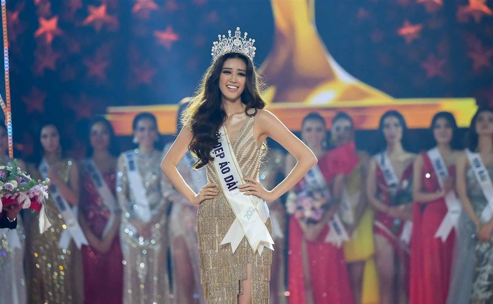 Thắng giải áo dài tại liên tiếp 3 cuộc thi nhan sắc, hoa hậu Khánh Vân diện Quốc phục Việt đẹp tới cỡ nào?-1