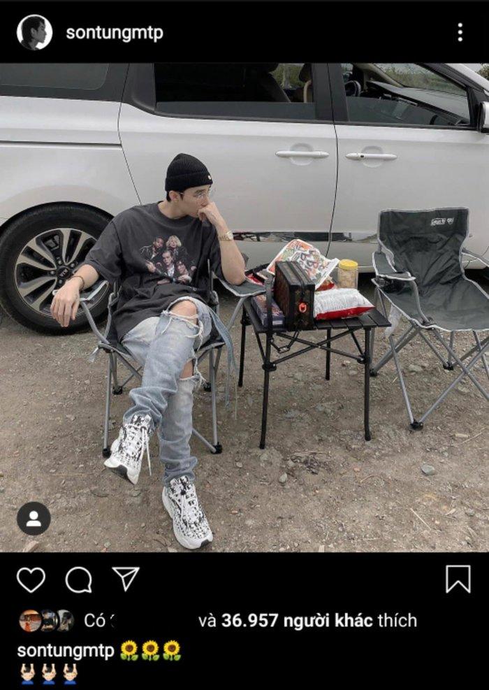 Sơn Tùng M-TP đăng ảnh ngầu quên sầu, fan ồ ạt khẳng định: Đây là hậu trường quay MV mới-2