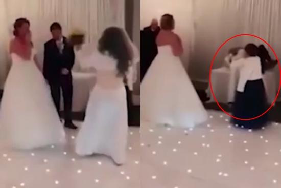 Xôn xao chú rể bị bạn gái cũ cưỡng hôn trong đám cưới nhưng đáng chú ý là phản ứng của cô dâu