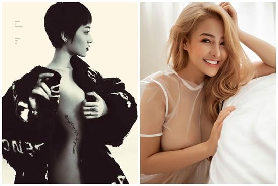 Cùng 'cởi hết' để ăn mừng bóng đá: Bảo Anh được khen còn Ngân 98 bị chê phản cảm