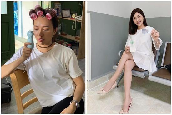 Lật tẩy bí mật giấu hói của Diệu Nhi: xài tóc giả và dùng phấn trang điểm cho tóc