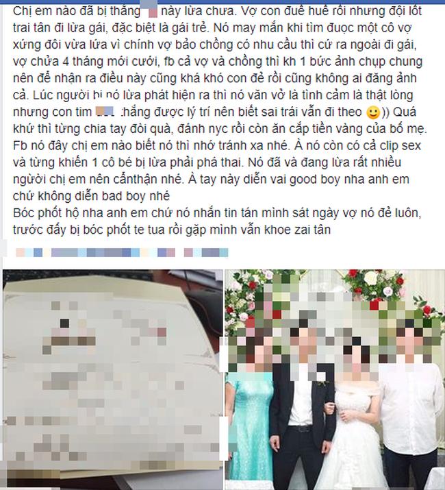 Góc bóc phốt nổi đình đám mạng xã hội: Gã trai đẹp, có vợ con, giả trai tân đi lừa tình làm khổ bao cô gái-1