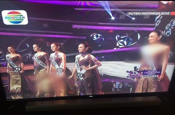 Hoa hậu Indonesia bị che mờ toàn thân trên truyền hình quốc gia vì bộ váy bị cho là phản cảm ở CK Miss Universe-9