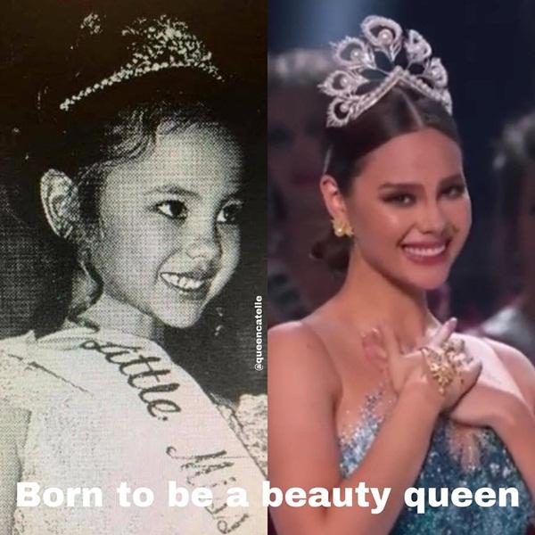 Hoa hậu Hoàn vũ 2018 - Catriona Gray (Philippines) vừa kết thúc nhiệm kỳ. Ít ai biết từ nhỏ Catriona đã chiến thắng tại một cuộc thi hoa hậu nhí. Hình ảnh so sánh quá khứ - hiện tại của Catriona khiến nhiều người thích thú.