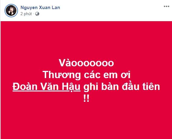 Tiến Luật, Xuân Lan vỡ òa khi Đoàn Văn Hậu chọc thủng lưới Indonesia ngay hiệp 1-1