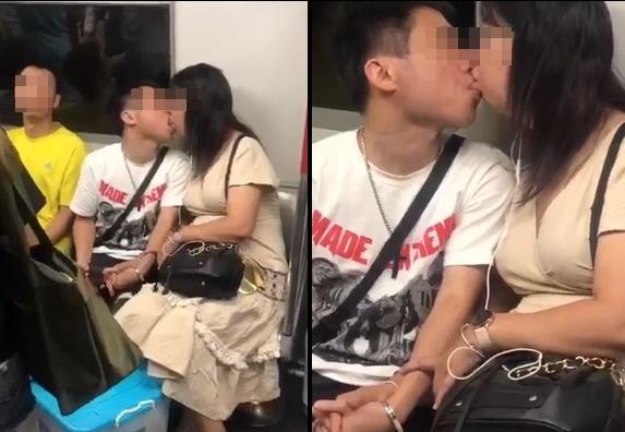 Dân tình bất lực với đôi nam nữ thản nhiên hôn nhau như nuốt lưỡi trên tàu-1