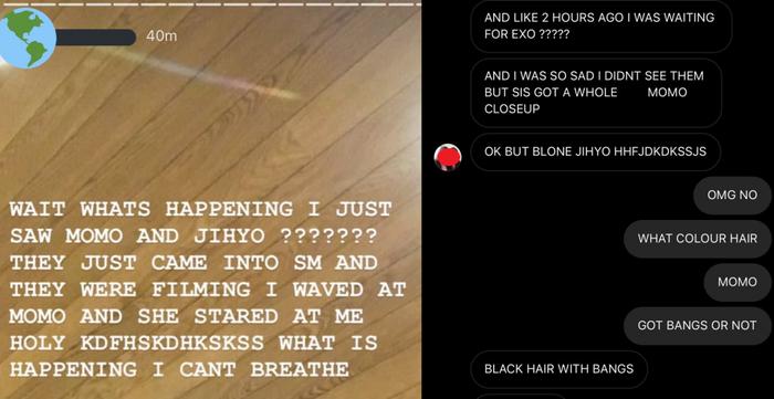 Jihyo và Momo (TWICE) bị bắt gặp quay phim tại SM: Lại thêm một màn kết hợp gây tò mò?-1