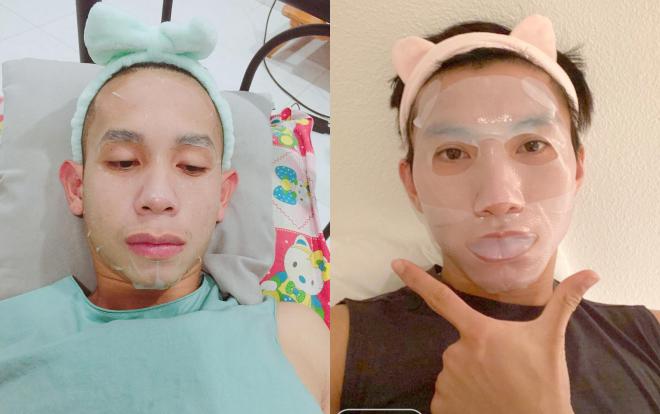 Bắt chước Duy Pinky, Văn Hậu cũng làm điệu đắp mặt nạ-3