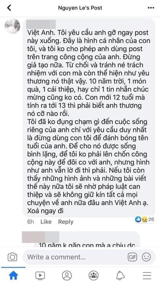 Việt Anh gửi thư cho con gái đã 10 năm không gặp, vợ cũ yêu cầu nam diễn viên gỡ ảnh và lột mặt nạ giả tạo-3
