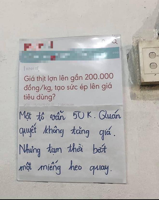 Đi ăn thời bão giá, nhìn tấm biển trên tường không ai nhịn được cười-1