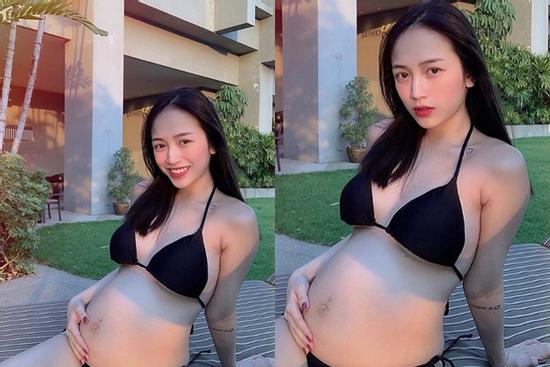 Khoe bầu bí vượt mặt với bikini, con gái Minh Nhựa 'đốt mắt' người nhìn với ngoại hình ngày càng khác lạ