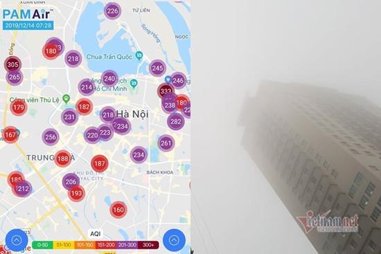 Không khí Hà Nội ở ngưỡng rất có hại ngày thứ 7 liên tiếp
