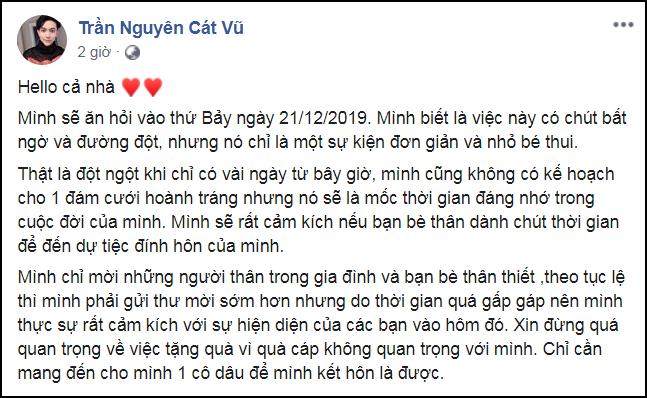 Tim đường đột thông báo làm lễ ăn hỏi sau 1 năm ly hôn Trương Quỳnh Anh-2