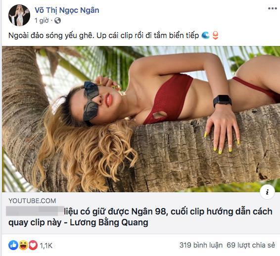 Bị chỉ trích thậm tệ, Ngân 98 tiếp tục mời gọi: Up cái clip rồi đi tắm biển tiếp-1