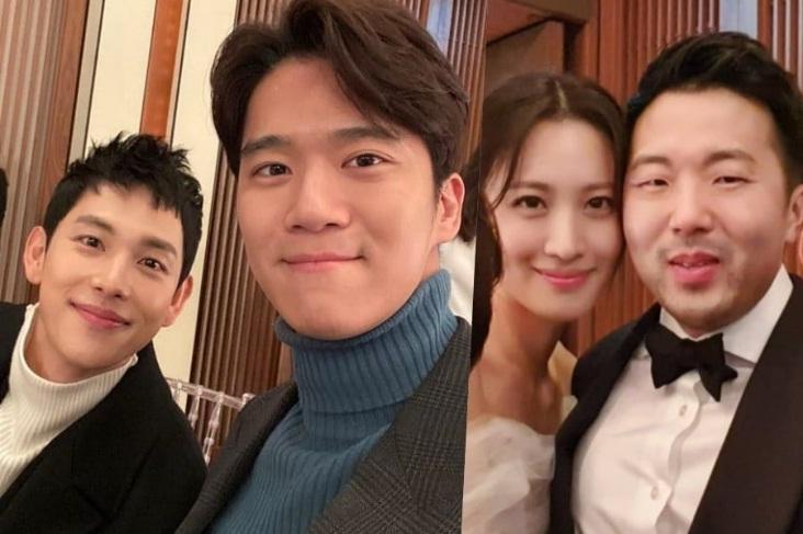 Im Siwan và Ha Seok Jin tiết lộ hình ảnh từ đám cưới của nữ diễn viên Claudia Kim. Claudia Kim kết hôn với bạn trai không phải người nổi tiếng Cha Min Geun (còn được gọi là Matthew Shampine), tại khách sạn Shilla ở Seoul vào 14/12 vừa qua.