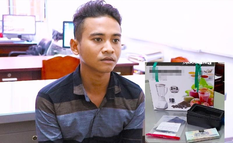 Thanh niên trộm tiền của chùa đi mua điện thoại-1