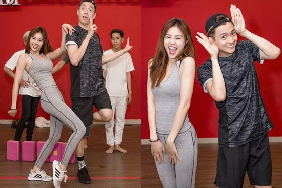 Lan Ngọc tập nhảy với Ngô Kiến Huy