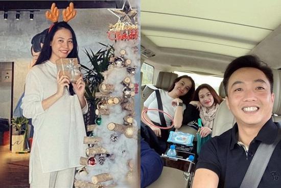 Đàm Thu Trang mặt tròn thấy rõ và còn chăm mặc áo rộng che chắn vòng hai giữa tin đồn mang thai