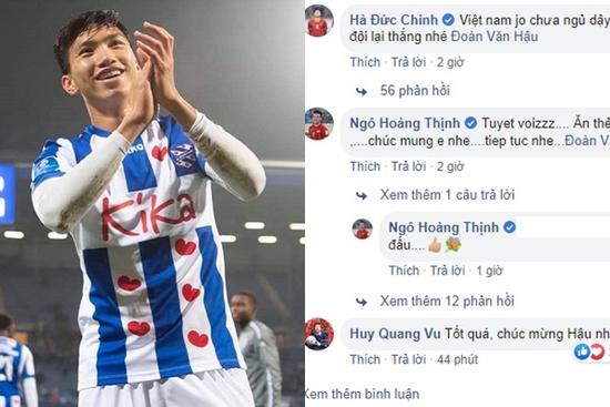 Đoàn Văn Hậu đá ra mắt Heerenveen, Hà Đức Chinh 'cà khịa' hút ngàn like