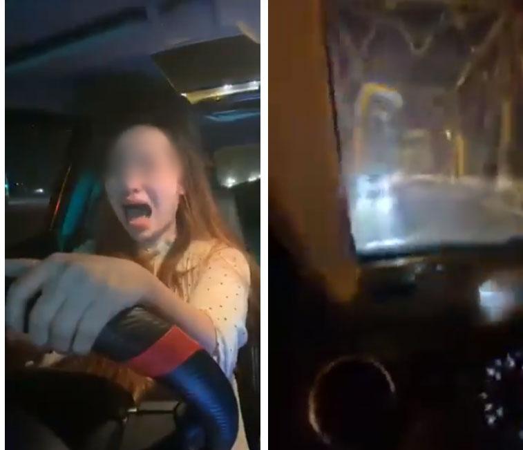Clip: Nữ tài xế gào rú trong buồng lái, vừa livestream vừa thách thức: Công an chặn xe là đâm chết luôn-3