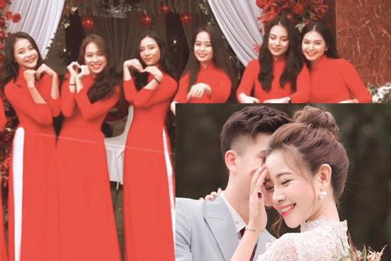 Vợ Phan Văn Đức khoe ảnh xinh đẹp trong lễ ăn hỏi, dàn phù dâu toàn gương mặt nổi bật