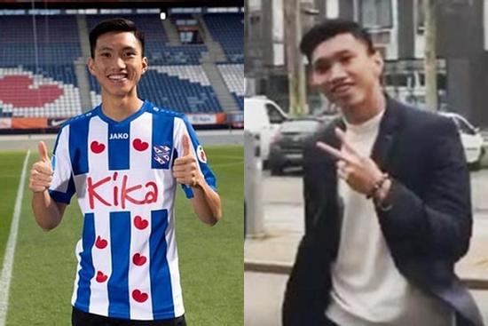 Văn Hậu mặc vest, sải bước tự tin trên đường phố Hà Lan