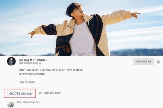 'Hãy trao cho anh' trở thành MV đầu tiên ở Việt Nam đạt 1 triệu comment