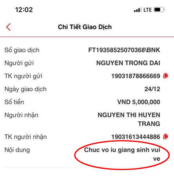 Bạn gái đăng ảnh một mình thả thính dịp Giáng sinh, Trọng Đại chuyển ngay 5 triệu không nói nhiều-5