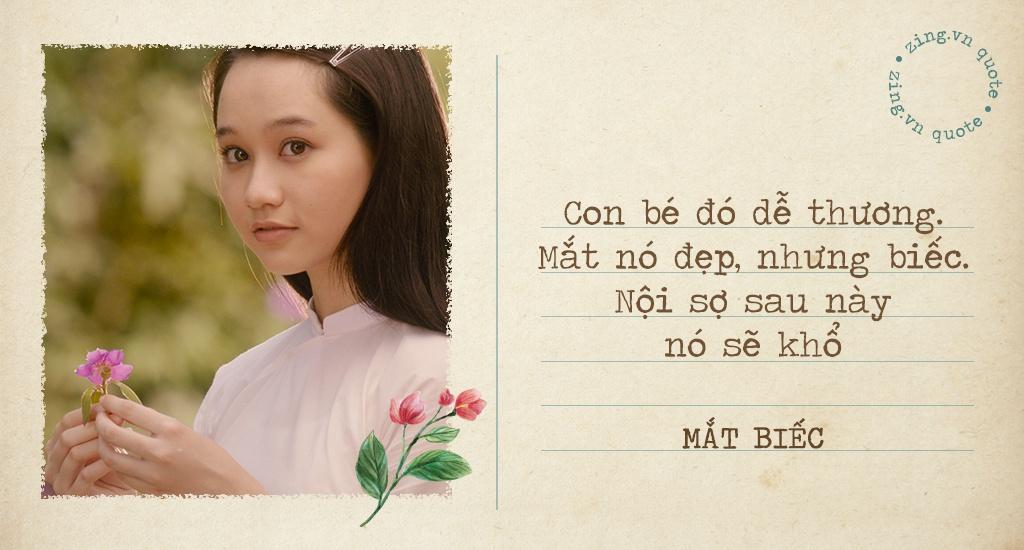 Đôi mắt biếc của Hà Lan là hình ảnh xuyên suốt trong toàn bộ tác phẩm. Đôi mắt trong trẻo, đẹp nhưng đã "làm khổ" Ngạn cả một đời. Trong một lần tâm sự với bà nội, cậu bé Ngạn bày tỏ mong muốn được cưới Hà Lan (Trúc Anh) khi lớn lên. Đáp lại lời của người cháu, bà cậu bé chia sẻ: "Con bé đó dễ thương. Mắt nó đẹp nhưng biếc. Nội sợ sau này nó sẽ khổ". Những tưởng lời bà nội chỉ là câu nói thoảng qua. Phải đến sau này, khi Hà Lan bước qua những giông bão cuộc đời, phải chịu thương tổn từ những người đàn ông bạc bẽo, Ngạn mới hiểu câu nói lúc sinh thời của bà nội.