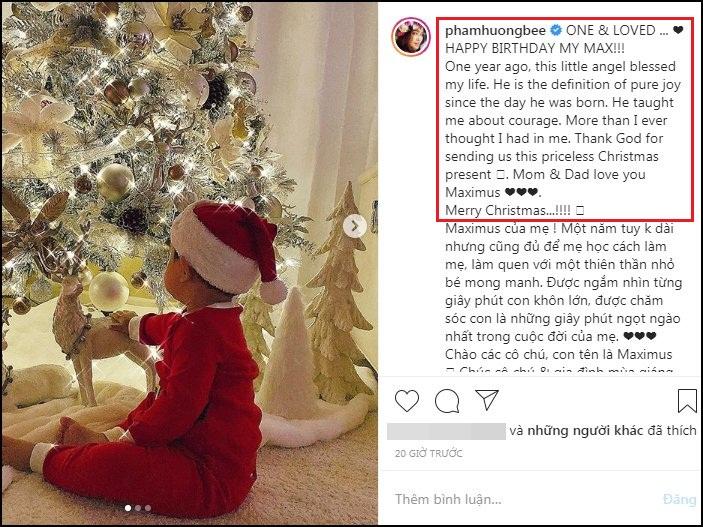 Tránh bão sau khi bị tố sao chép status yêu con, Phạm Hương sửa bài đăng và khóa bình luận-3