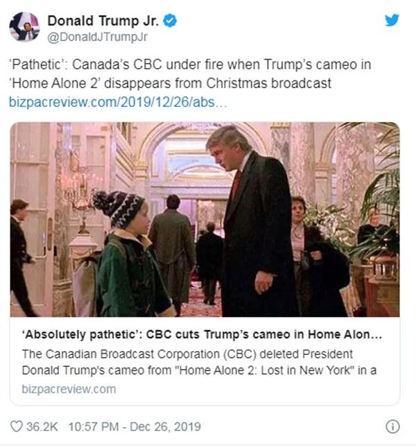 Đài truyền hình gây phẫn nộ vì cắt cảnh có ông Trump khỏi phim Ở nhà một mình-2