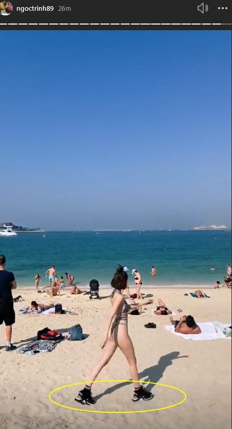 Mặc bikini nhỏ xíu cưỡi lạc đà, Ngọc Trinh khoe body 30 vẫn còn xuân trên đất Dubai sang chảnh-4