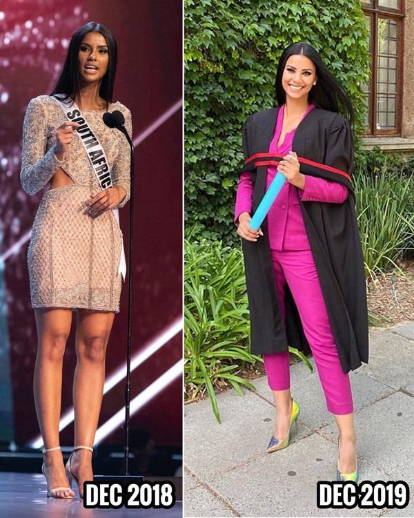 Á hậu 1 Hoa hậu Hoàn vũ 2018 - Tamaryn Green (Nam Phi) chính thức tốt nghiệp khoa Y của trường đại học Cape Town và trở thành bác sĩ.